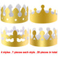 SIQUK 28 Pieces Paper Crowns Golden Party King Crown Paper Birthday Crown Hats Gold Crown for Adults