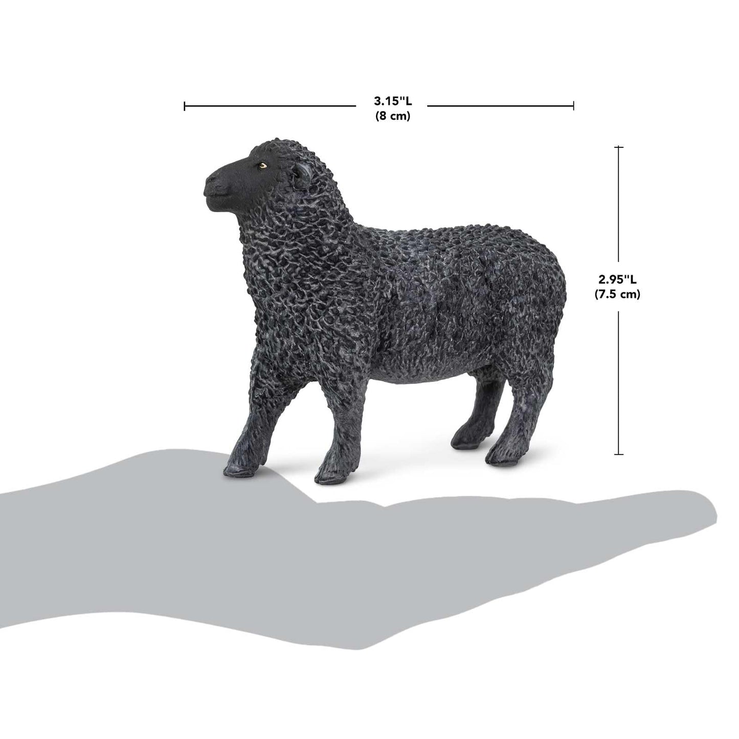 Safari Ltd. Black Sheep Figurine - Realistic, Hand-Painted 3.25" Model Figure - Educational Toy for Boys, Girls & Kids Ages 3+