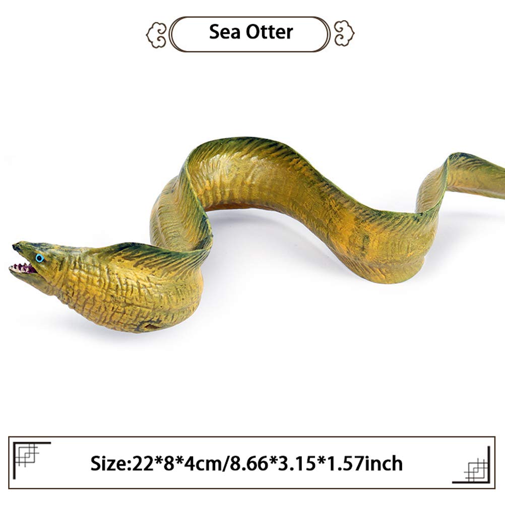 JOKFEICE Sea EEL Figures - Realistic Animal Figures Pretend Play Toy - Learning Educational Toy Christmas Birthday Gift Cake Topper Teacher Rewards