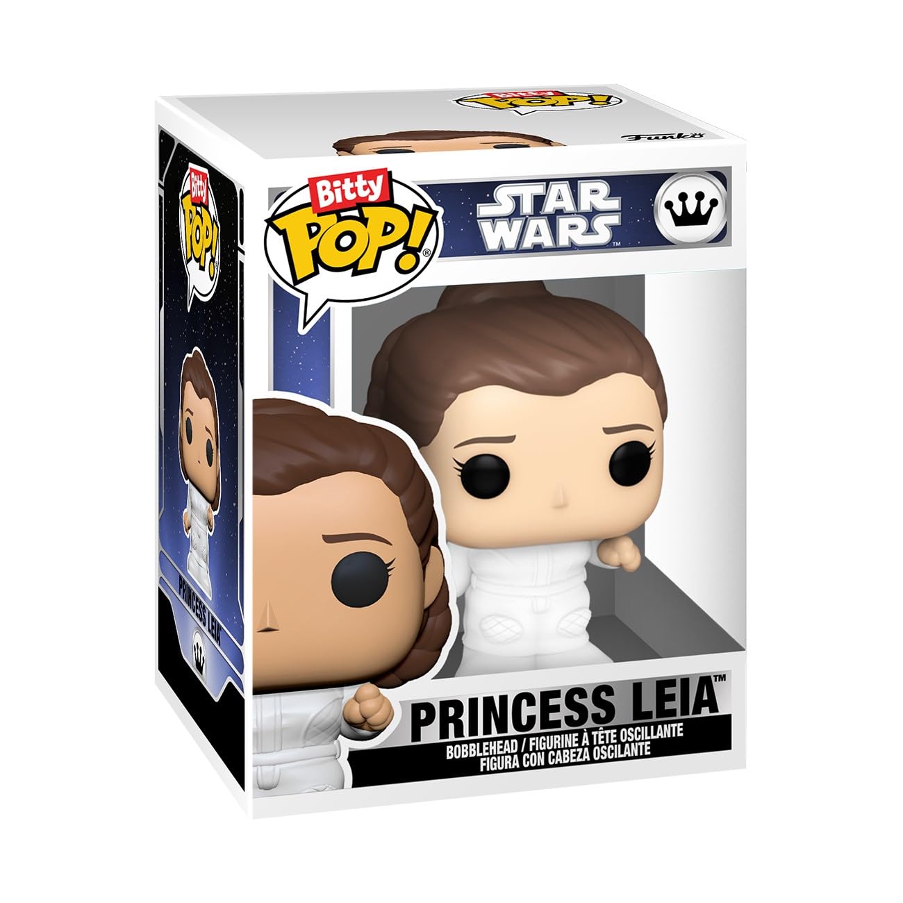 Funko Bitty Pop! Star Wars - Leia, Snowtrooper, Boba Fett, & A Surprise Mystery Figure - 0.9 Inch (2.2 Cm) Collectable - Stackable Display Shelf
