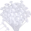 Pllieay 50 Pieces Balloon Sticks, Plastic White Balloon Stick with Cups