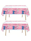 DXRZYS 2 Pcs Pink and Blue Birthday Party Tablecloth Table Cover,Birthday Supplies Decorations (70'' x 42'') (Pink)