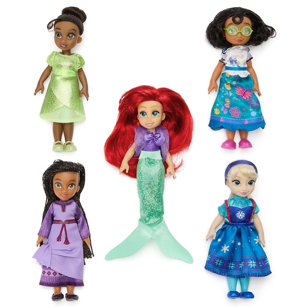 Disney Store Official Once Upon a Story Collection Mini Doll Gift Set - 9 Collectible Disney Princess Dolls: Cinderella, Ariel, Belle, Tiana