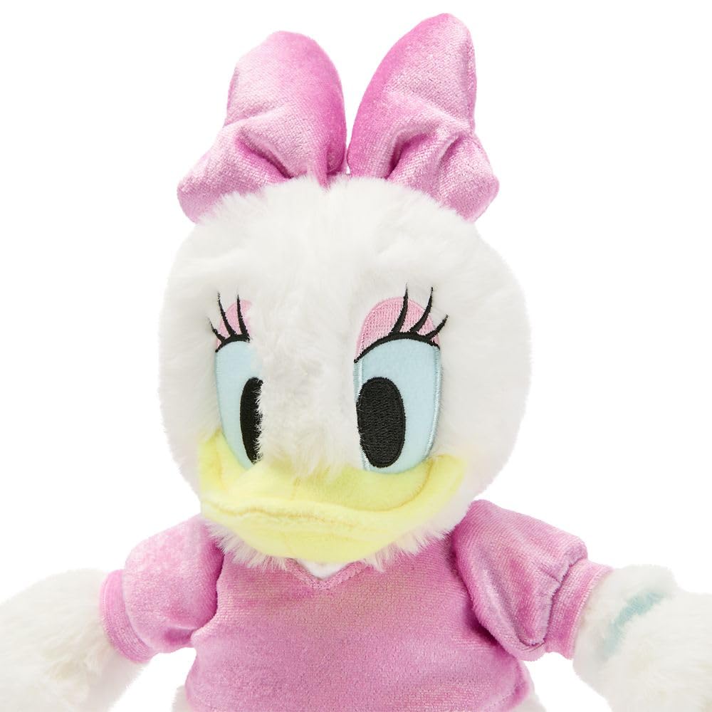 Disney Store Official Daisy Duck 85th Anniversary Plush - Daisy Duck Toy with Embroidered Features, Soft Velour Top, Shoes & Bow - Special Edition 14