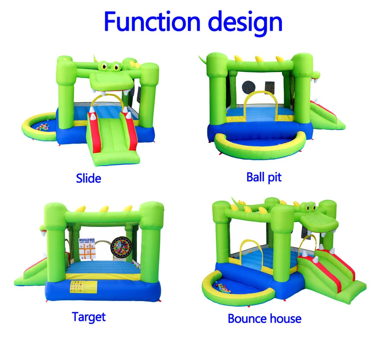 Inflatable Bounce House with Slide, Jumping Castle with Blower