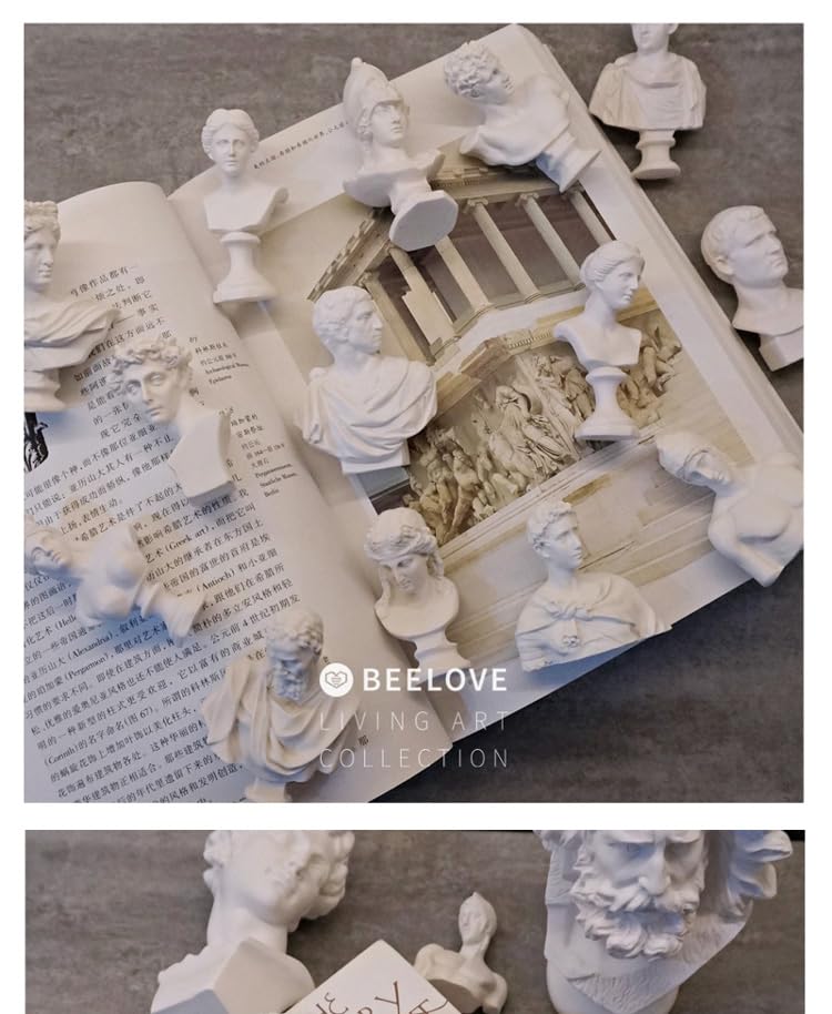 Air-Ads Supplies AirAds Dollhouse Accessories Doll Miniature Statue Resin Bust White Sculpture of Hypnos; 2.5" H