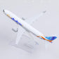QIYUMOKE 1/400 Compatible for Dubai Boeing 737 Diecast Model Airplane with Display Stand, 5.9-Inch Metal Passenger Model for Aviation Collectors