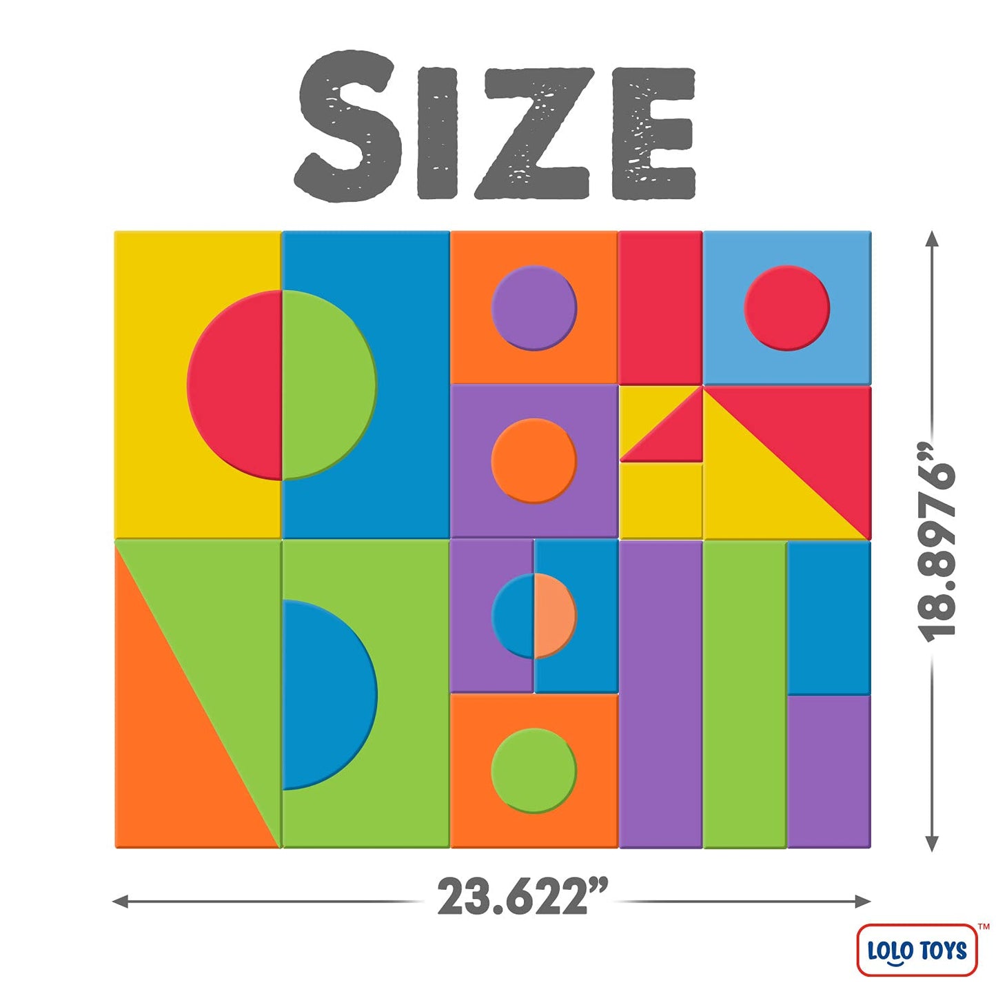 LOLO TOYS Large Building Foam Blocks for Toddlers - Giant Jumbo Big Building Blocks (30 Pieces)