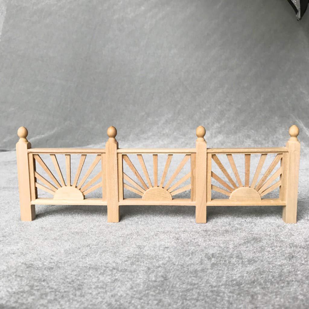 SXFSE Dollhouse Decoration Accessories, Miniature Fence Handrail 1:12 Mini Dollhouse Fence Cute House Mini Fence