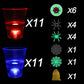 Ahuimeius Halloween The Dark Beer Pong Set,Beer Pong Party Cup Set, LED Beer Pong Cups and Glow-in-The-Dark Balls,22 Set