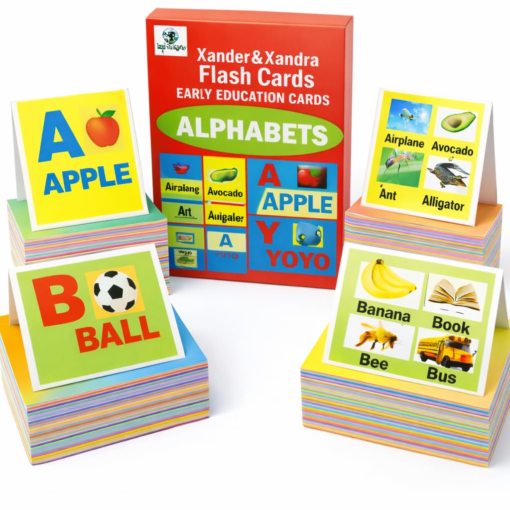 Alphabet Flash Cards for Toddlers | Award-Winning | ABC Flashcards for Baby & Kids|ABC Cards Kindergarten || Large A-Z Learning Letter Animal Color