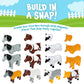 POPULAR PLAYTHINGS Magnetic Animals for Toddlers 1-3, Mix or Match Animal Toys, Set of 4 Gift for Kids - Farm Animals