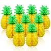 9 Pcs 14 Inch Pineapple Decorations for Tropical Flamingo Party Summer Hawaiian Luau Party Pineapple Honeycomb Tissue Centerpieces for tables Hanging