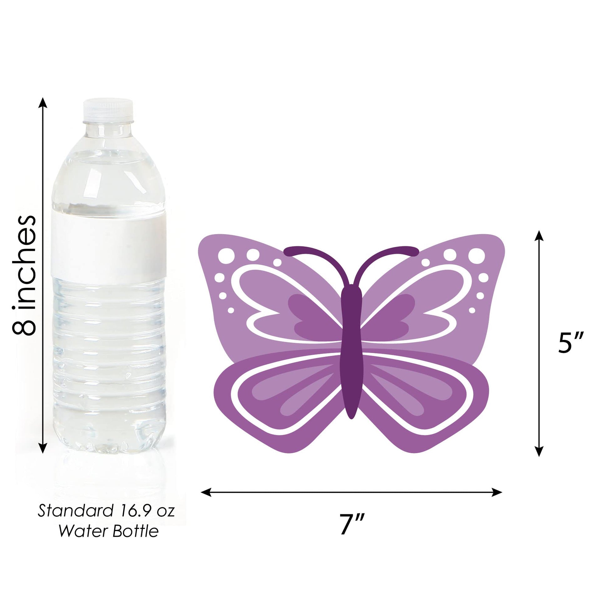 Big Dot of Happiness Beautiful Butterfly - Decorations DIY Floral Baby Shower or Birthday Essentials - Set of 20