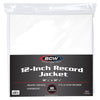 BCW White Cardboard Record Jacket 12-Inch | Protects 33? RPM Vinyl Records | Heavy 20-Point Acid-Free Cardboard | Blank LP Sleeves | Durable Outer