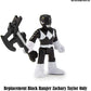 Imaginext Replacement Figure Power Rangers Playset CHH57 - Black Ranger and Blue Ranger ~ Replacement Black Ranger Zachary Taylor, Black, White
