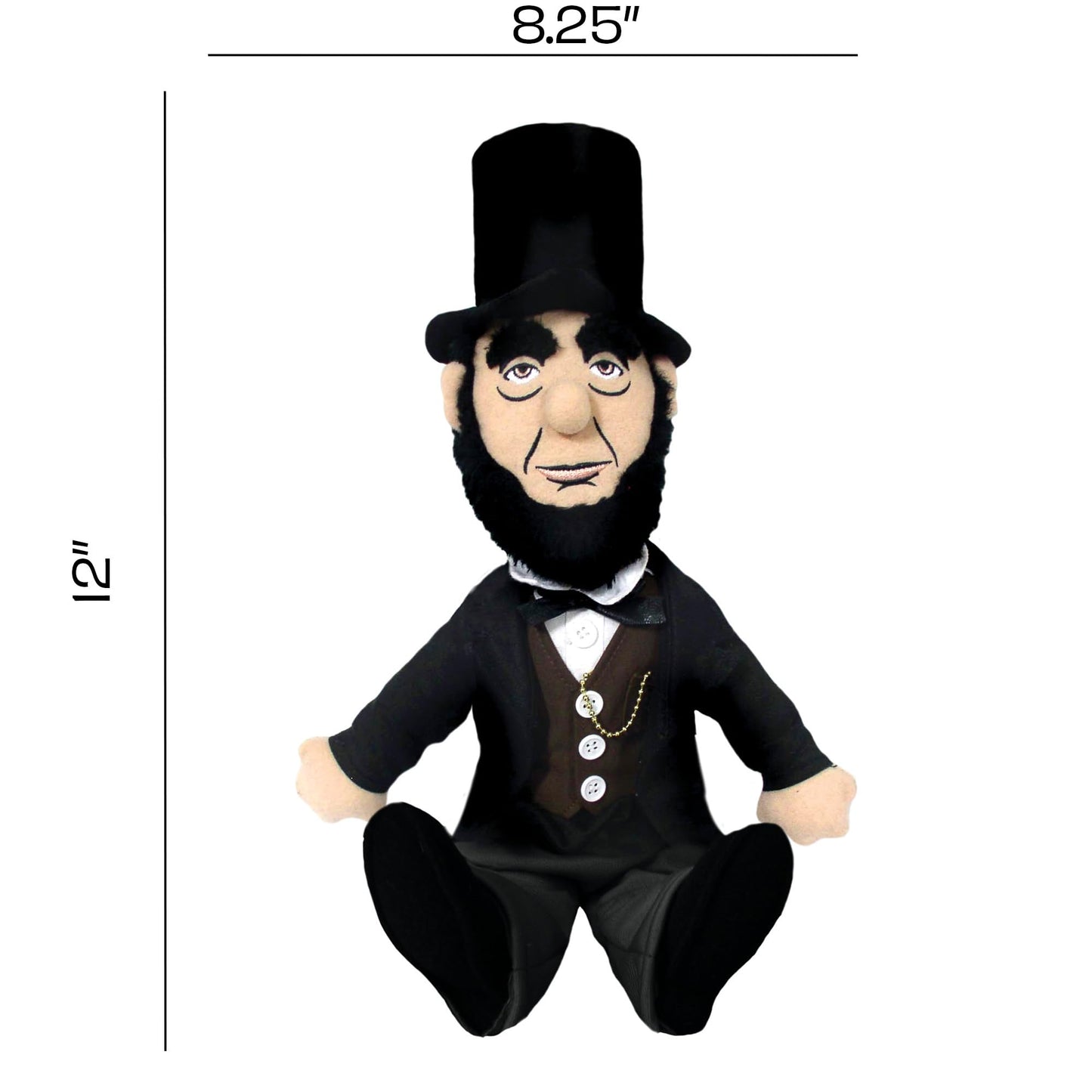 The Unemployed Philosophers Guild Abraham Lincoln Little Thinker - 12" Soft Stuffed Plush Doll