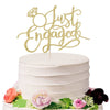 Sodasos Gold Just Engaged Cake Topper for Engagement Party Decorations