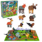 Popular Playthings Magnetic Animals for Toddlers 1-3, Mini Mix or Match Animal Toys, Set of 7 Gift for Kids - Forest Animals with Pop-up Playmat
