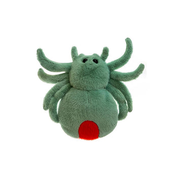 YUDONG 9.8" Green Soft Spider Plush Pillow, Realistic Toy