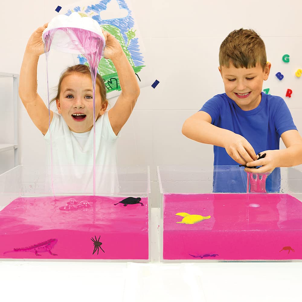 ZIMPLI - Glitter Slime Baff Pink with Inflatable Unicorn, 1 Bath or 4 Play Uses, Magically Turns Water into Thick, Colourful Slime, Fantasy Toys
