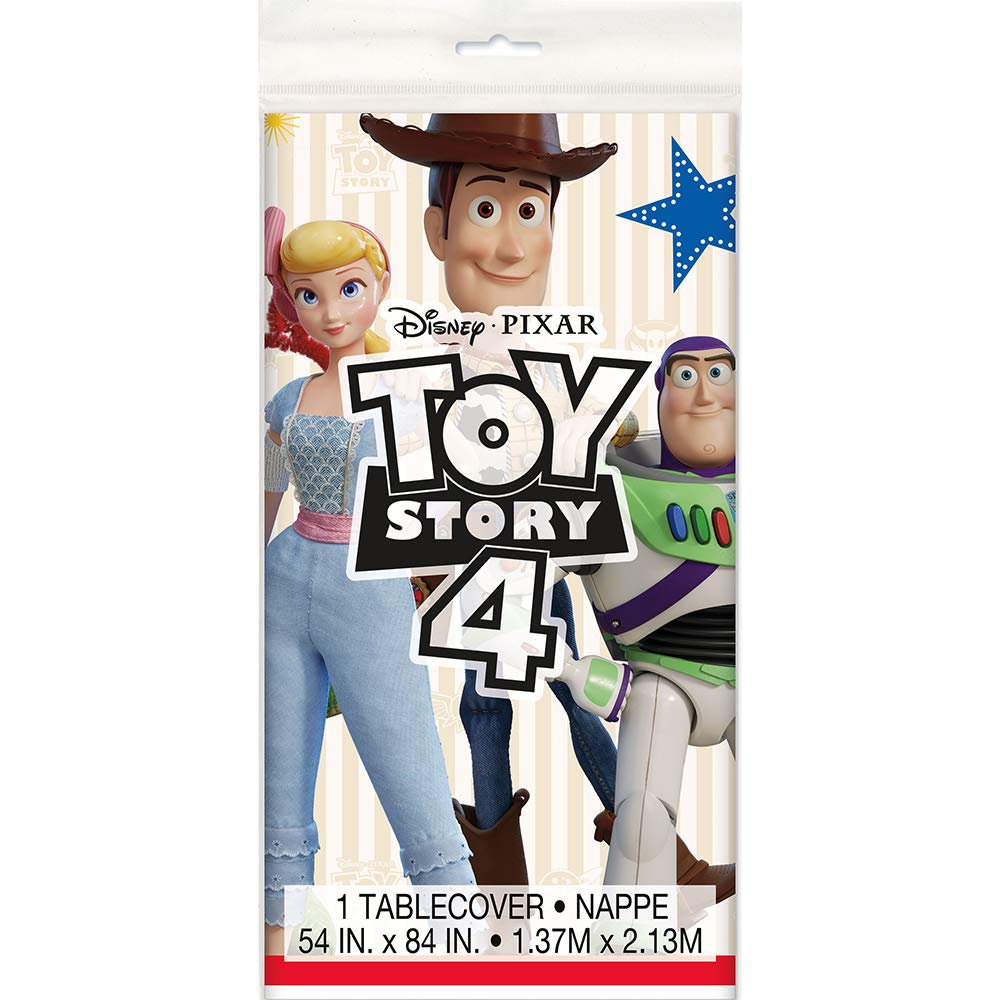 Disney Toy Story 4 Rectangular Plastic Table Cover - 54" x 84", 1 Pc