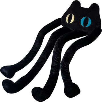 vitegaw Long Cat Plush Pillow, 39" Cute Black Cat Stuffed Animals Kawaii Soft Plushies,Big Plush Toys Gift for Girlfriend