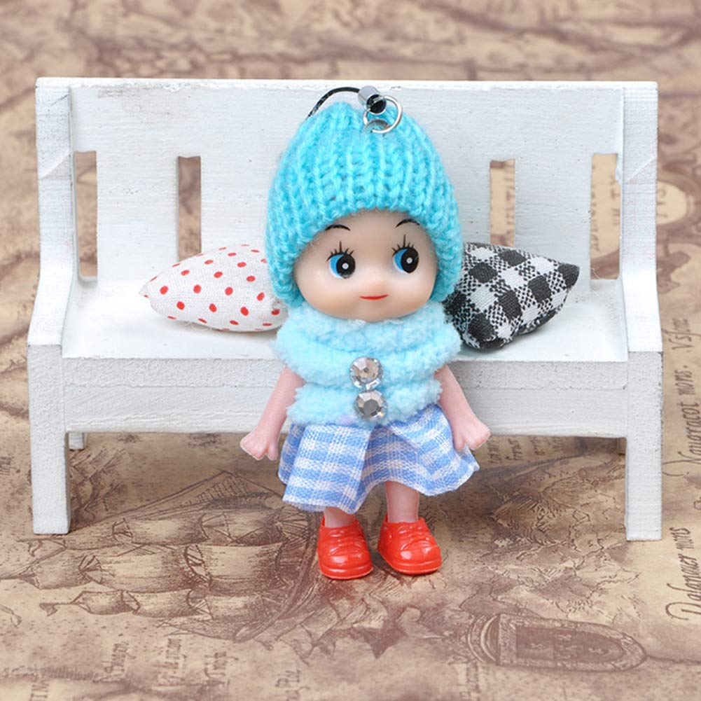 DDJYP 12pcs Tiny Dolls Silicone Princess Mini Doll for Girls DIY Miniature Dollhouse Kit with Miniature Clothes, Decoration Little Dolls Christmas