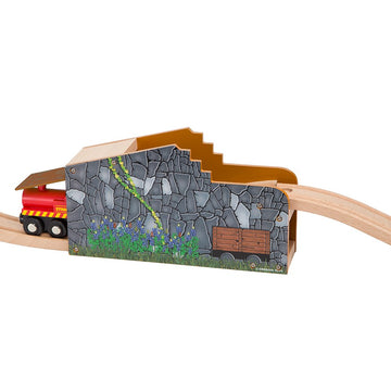 Orbrium Wooden Train Tracks Accessories Secret Mine Tunnel Compatible with Major Wooden Railways Including Thomas and Friends Brio IKEA Melissa & Doug