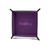 FanRoll Fold Up Velvet Dice Tray w/PU Leather Backing: Purple, Role Playing Game Dice Accessories for Dungeons and Dragons
