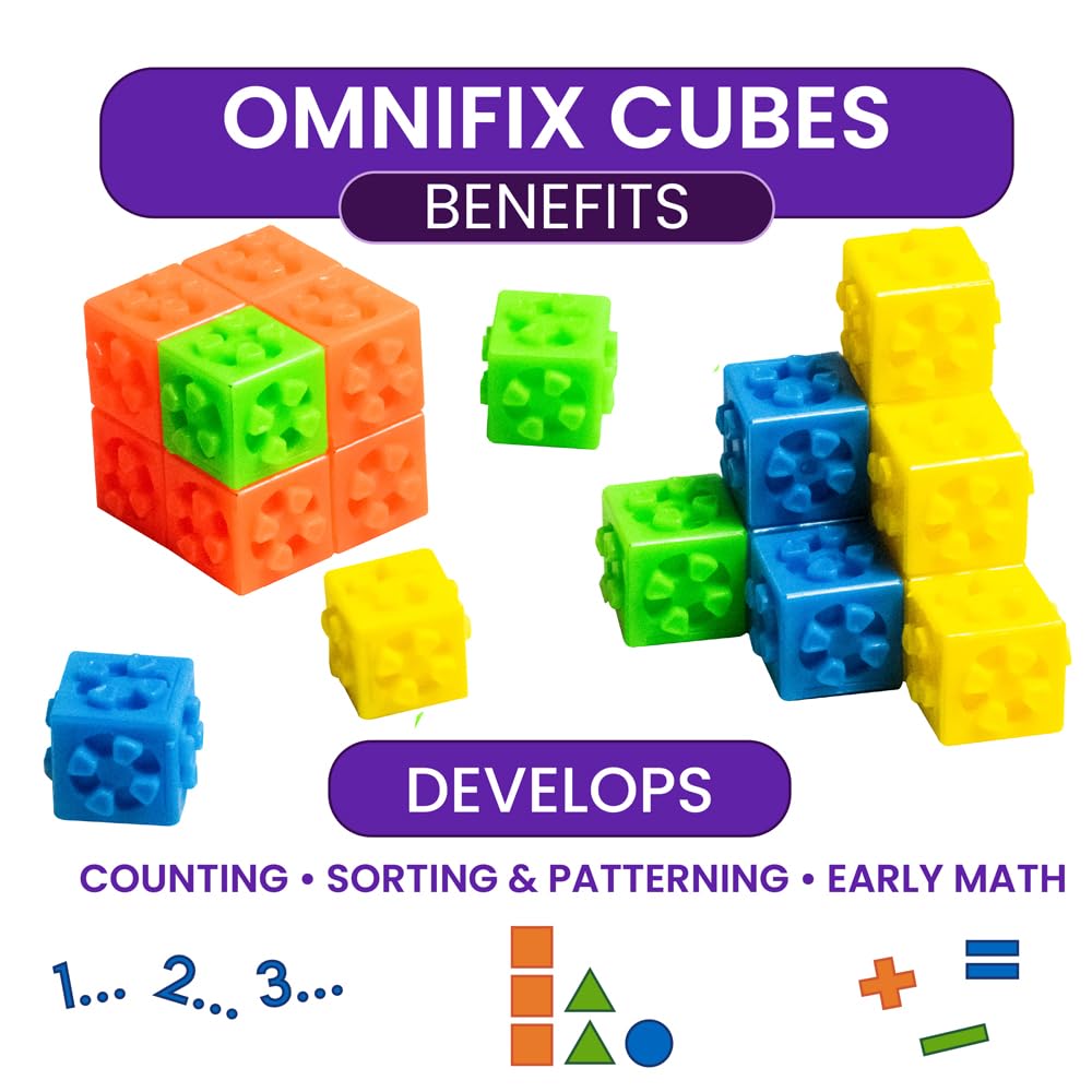 Didax Omnifix Cube Set, 17 x 11 x 6.38 inches (1481324)