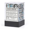 DND Dice Set-Chessex D&D Dice-12mm Gemini Steel, Teal, and White Plastic Polyhedral Dice Set-Dungeons and Dragons Dice Includes 36 Dice - D6, Various