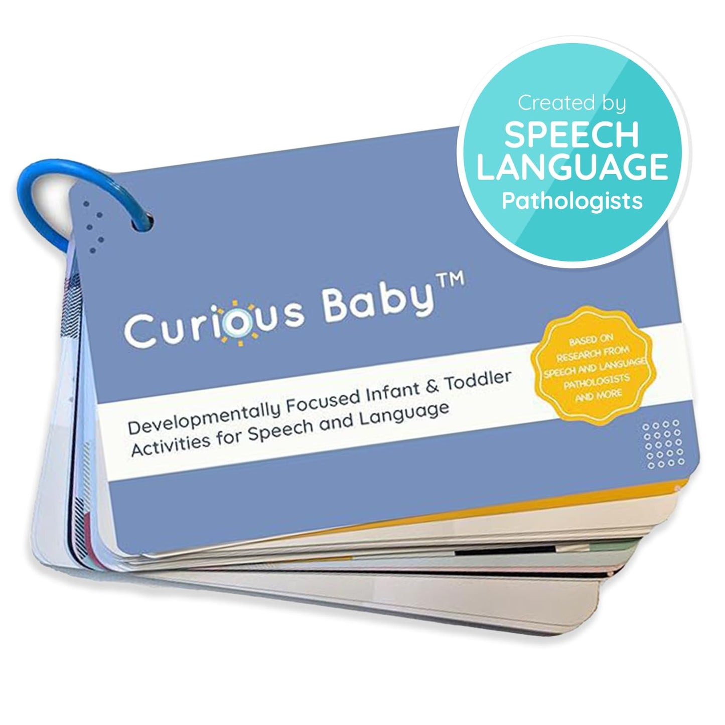 Curious Baby™ Speech & Language Development Cards (0-36 Months) | 26+ Research-Based Activities for Babies, & Toddlers, Educational Activity Milestone