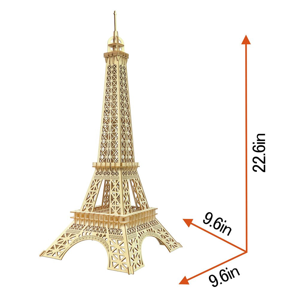 Bitopbi 3D Wooden Puzzles Laser Engraving DIY Safe Assembly Constructor Kit Toy for Teens and Adults, World Famous Buildings Mechanical 3-D Models
