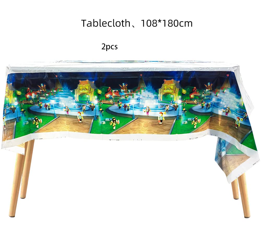 SUTRADHAR 2pcs Kids Cartoon Birthday Party Tablecloth Table Cover,Kids Cartoon Birthday Supplies Decorations (70'' x 42'') (2)