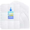 360 Pockets Binder Card Sleeves Double-Sided 9 Pocket Trading Card Pages for 3 Ring Binder, Clear Plastic Pages Sleeves for Sport Cards, Business