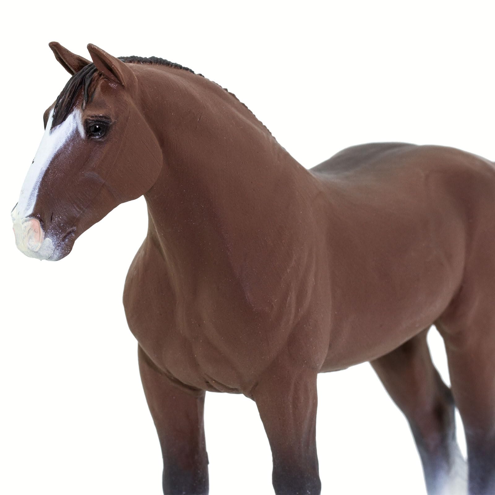 Safari Ltd. Clydesdale Stallion Figurine - Lifelike 5.5" Horse Figure - Educational Toy for Boys, Girls, and Kids Ages 3+