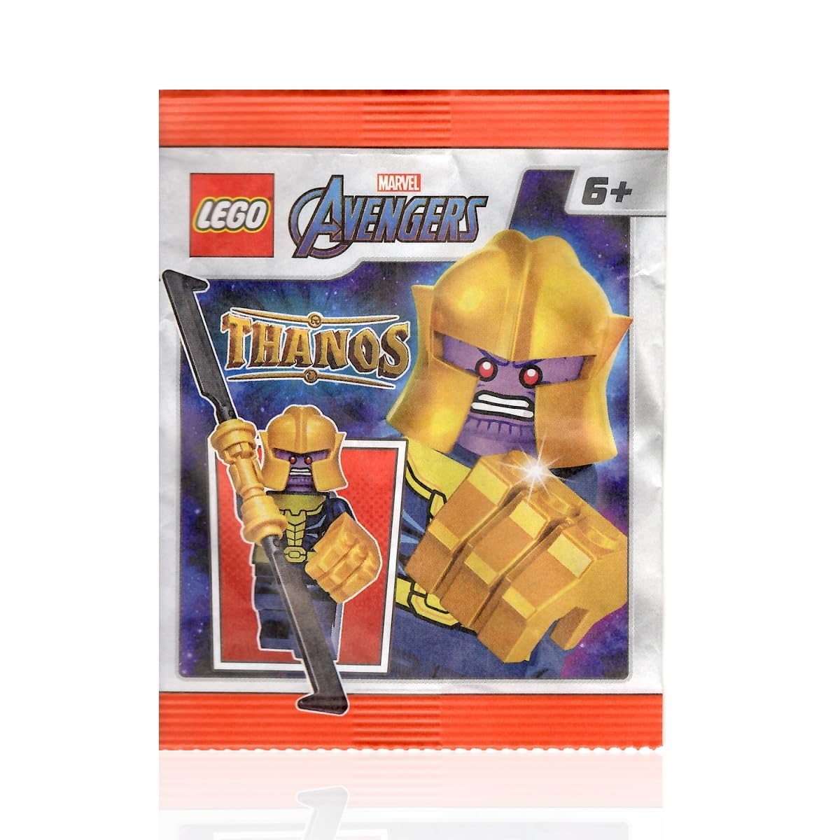 LEGO Marvel Super Heroes Avengers Infinity War Minifigure - Thanos in Gold Outfit with Sword and Gold Infinity Gauntlet Glove