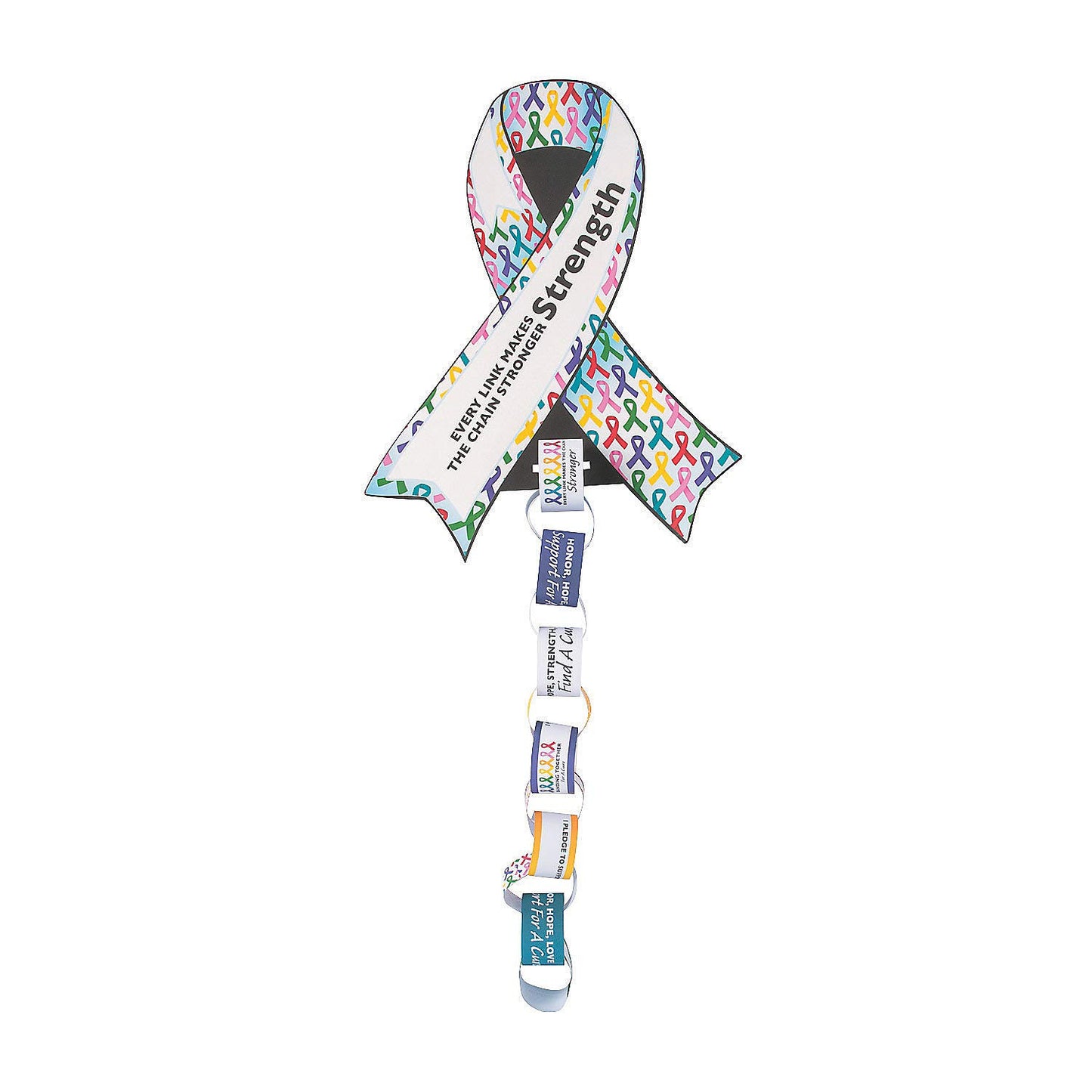 Fun Express Cancer Awareness Fundraising Paper Chain Craft Kit - Fun Creative Activity for Kids and Families - Perfect for Home Projects Charity