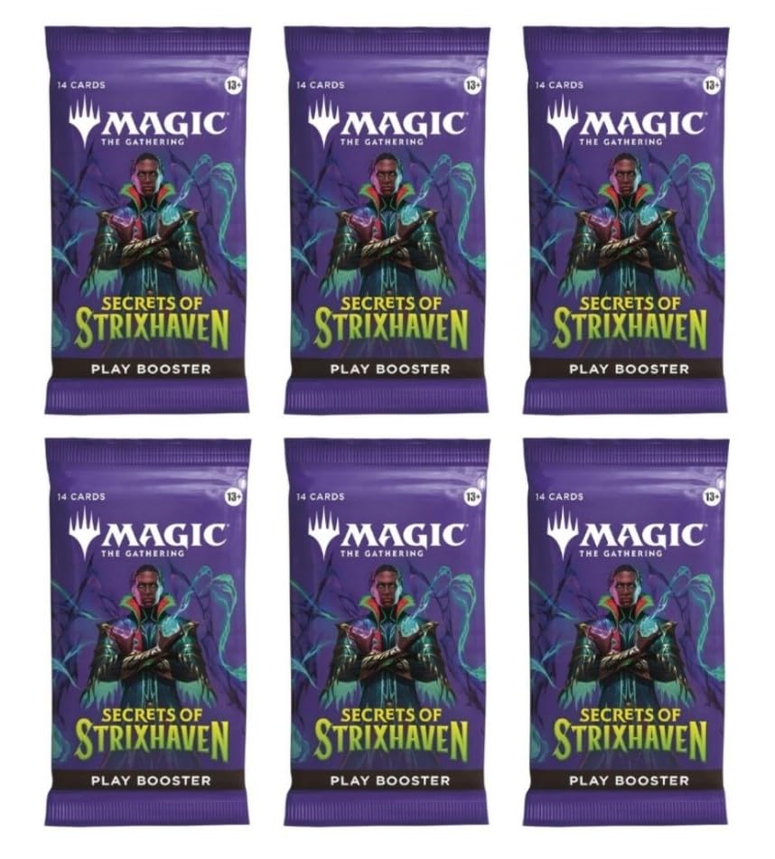 6 Packs Magic The Gathering Play Booster Pack Lot MTG Secrets of Strixhaven