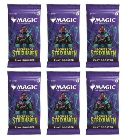 6 Packs Magic The Gathering Play Booster Pack Lot MTG Secrets of Strixhaven