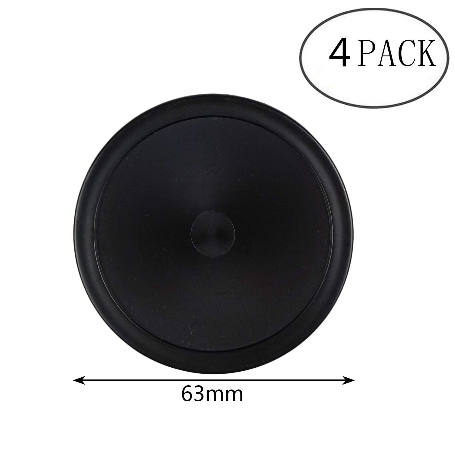 Kasteco 12 Pack 2.5 Inch Air Hockey Pucks for Small Size Table (Red Blue Black, 64x4 mm)