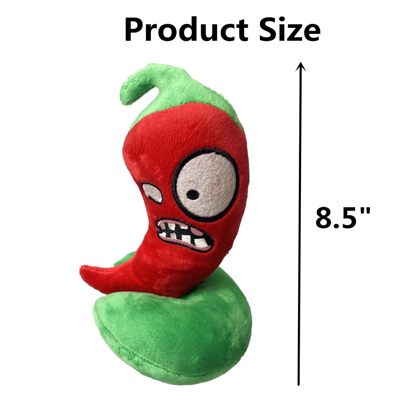 Suyudian 3 PCS PVZ Plant and Zombies Plush Plants Sets 1 2 Stuffed Soft Toys Chili, Double Cherry, Wogua PVZ Figure Doll, Great Gifts for Boys