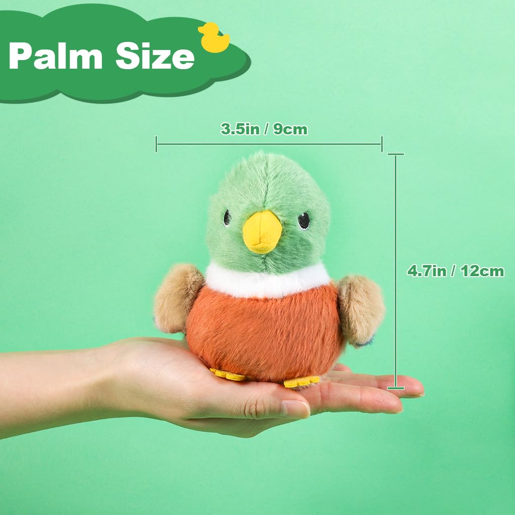 Niceup 12-Pack Small Mallard Duck Stuffed Plush Animals 4.5in One Lucky Duck Baby Shower Huntting Duck Party Favors Decoration Easter Basket Stuffer