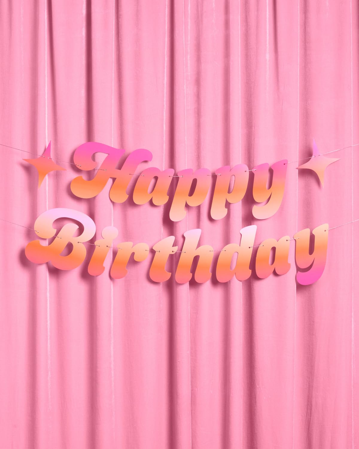 xo, Fetti Happy Birthday Pink + Orange Banner | Birthday Party Decorations, Kids Party, Backdrop, Sign, Garland, Summer, Pool, Tropical Vibes