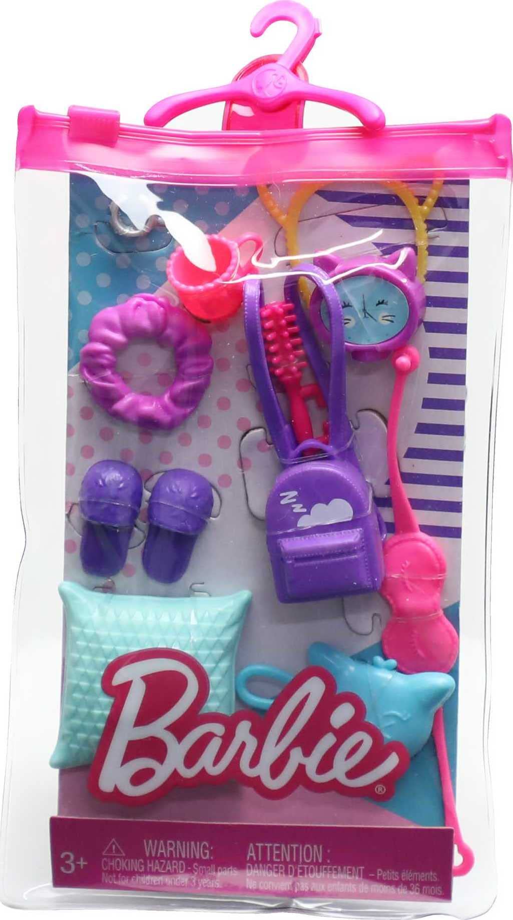 Barbie Accessory Pack, 11 Sleepover-Themed Storytelling Pieces for Slumber Party