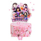 25pcs Nezuko Cake Decorations with 1pcs Cake Topper, 24pcs Cupcake Toppers for Demon Birthday Party Supplies