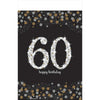 Glamorous Sparkling Celebration 60 Happy Birthday Plastic Multicolor Table - 54" x 102" (1 Pc.) - Eye-Catching Design, Perfect for Parties & Events