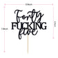 Unoggsor Forty Fucking Five Cake Topper - Happy 45th Birthday Cake Decor - Cheers to 45 Years Birthday Party Decorations Supplies, Black Glitter