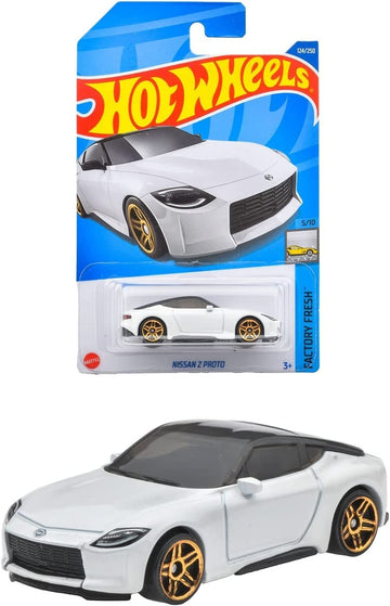 Nissan Z Proto White Metallic with Black Top Factory Fresh Series Diecast Model Car by Hot Wheels